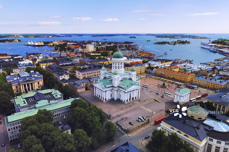芬兰赫尔辛基空中图片素材