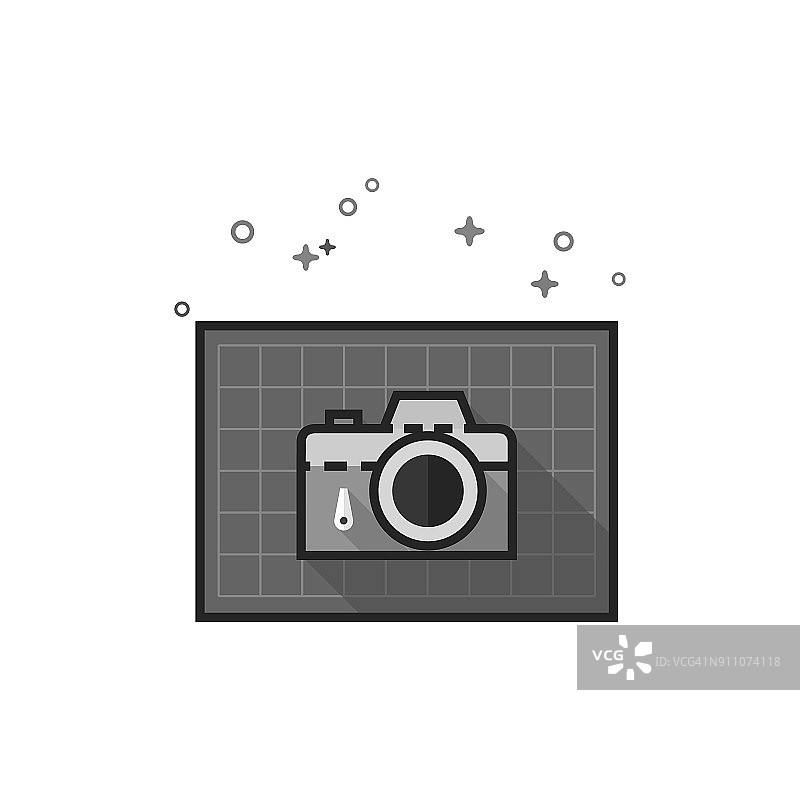 平面灰度图标-相机图片素材