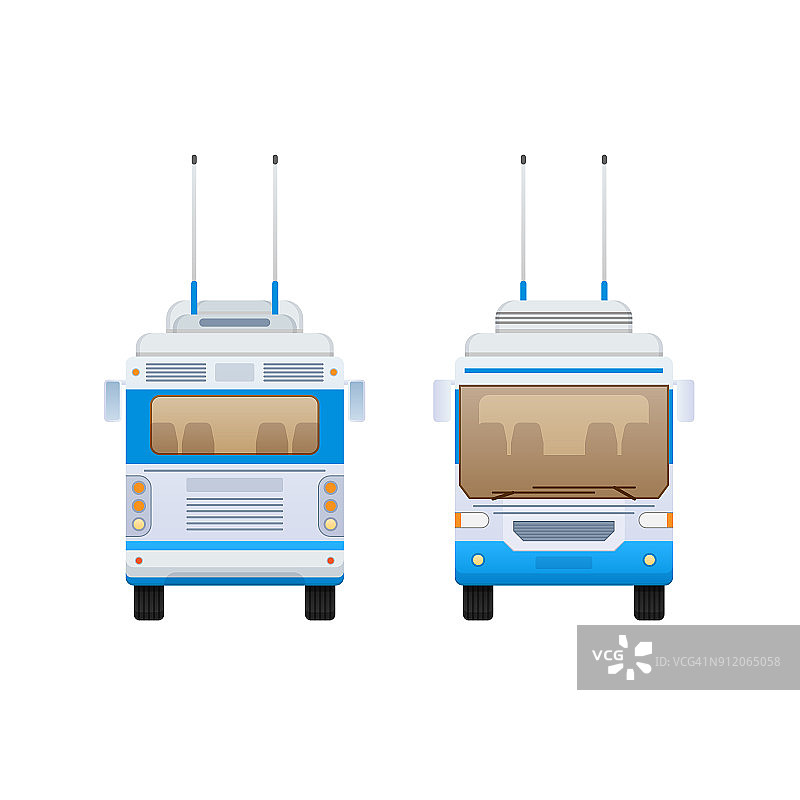 客运公共现代城市交通:市政无轨电车图片素材