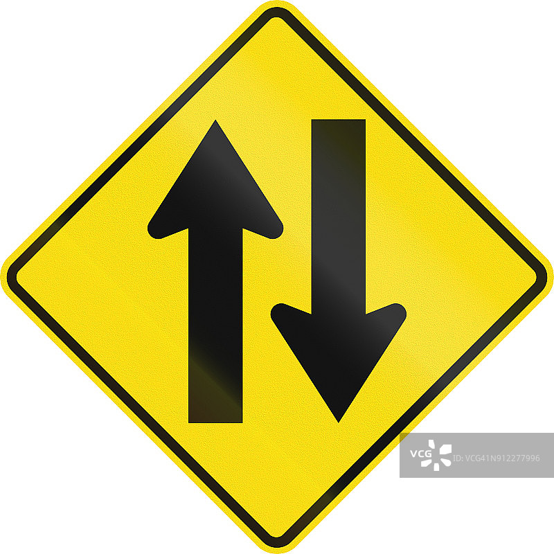新西兰道路标志-双向交通图片素材