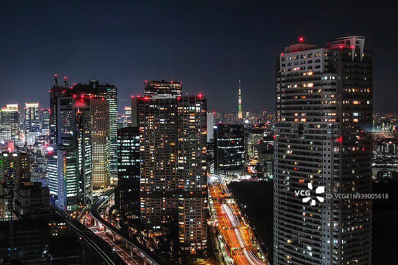 东京的夜景图片素材