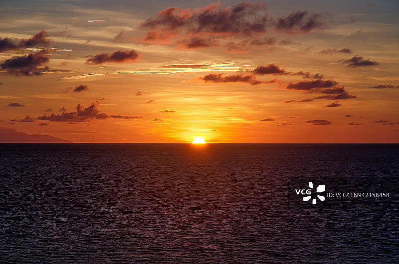 夕阳海景背景图片素材