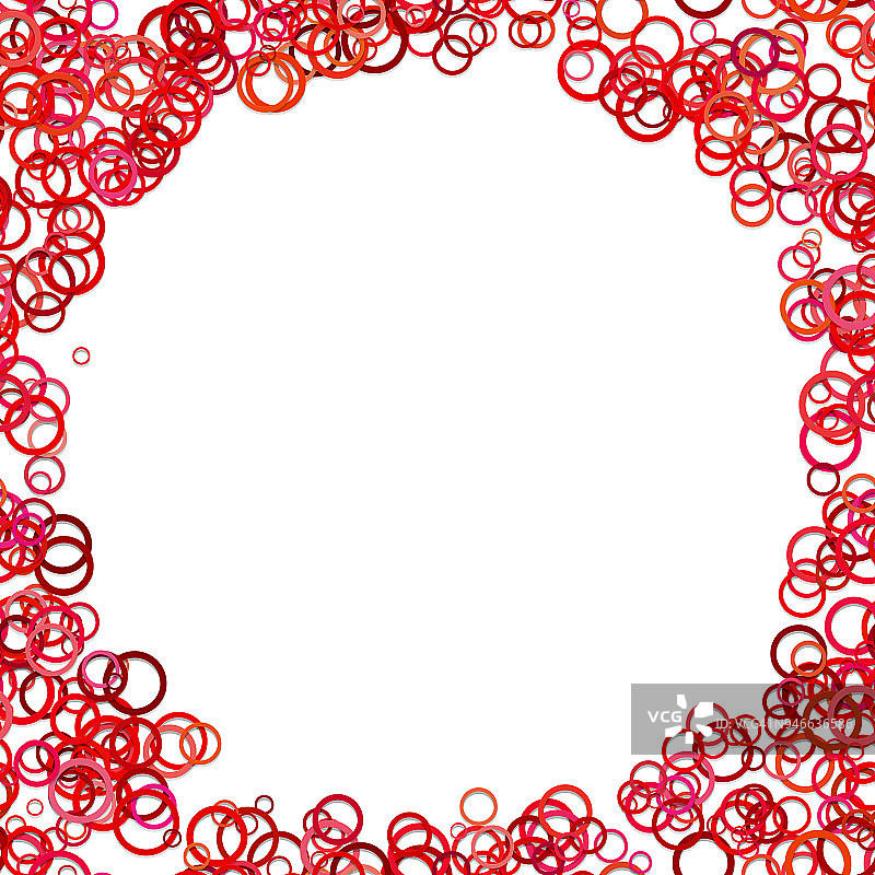 颜色随机的圆圈背景-时尚的矢量图形设计从红色的环在白色的背景图片素材