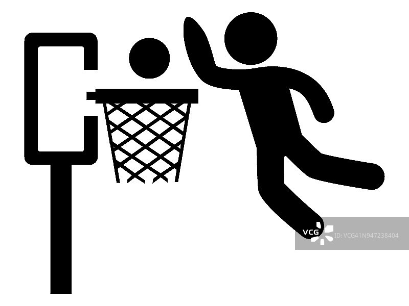 篮球运动员扣篮图标图片素材