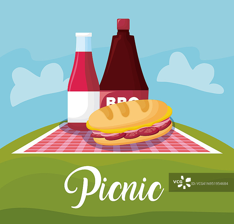 野餐及食物设计图片素材