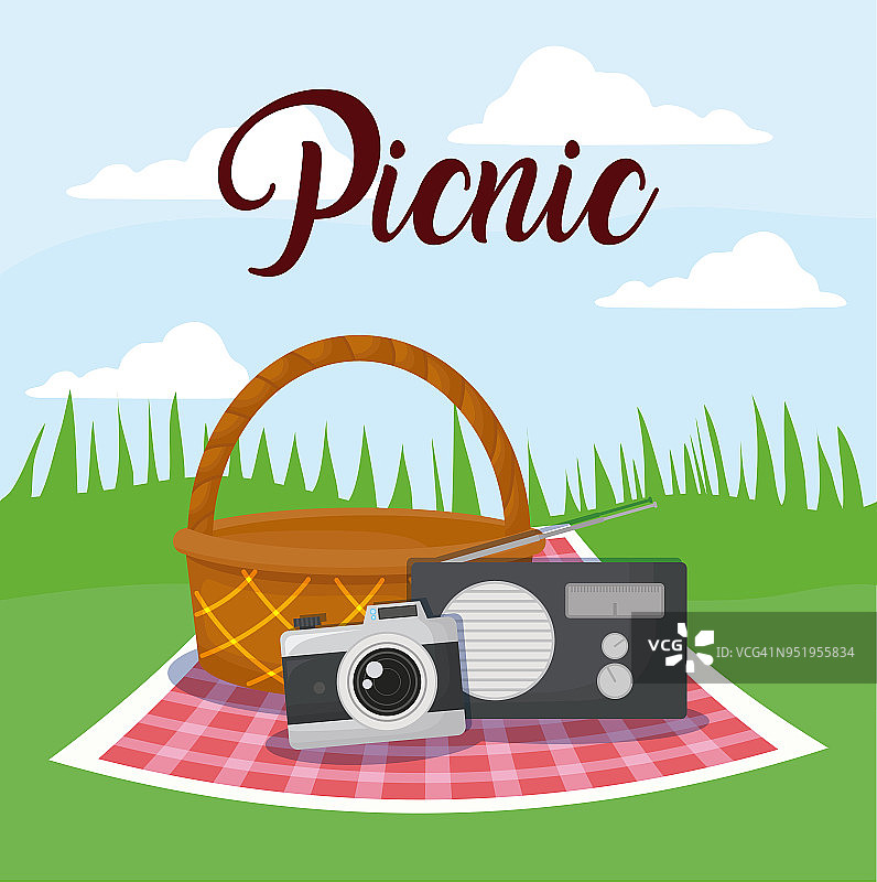 野餐及食物设计图片素材