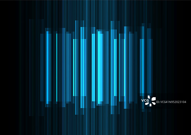 蓝色频率条在深色背景中重叠图片素材