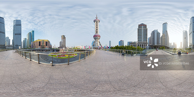360°上海浦东现代建筑全景图片素材