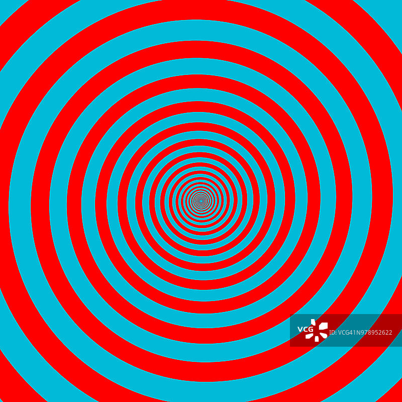 红色和蓝色催眠螺旋图片素材