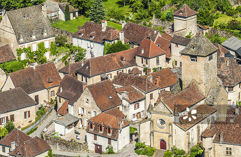 法国，Lot, Quercy, Dordogne山谷，Autoire图片素材