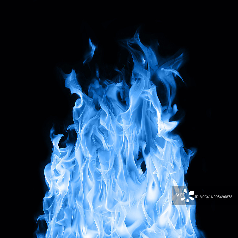 蓝色的大火灾图片素材