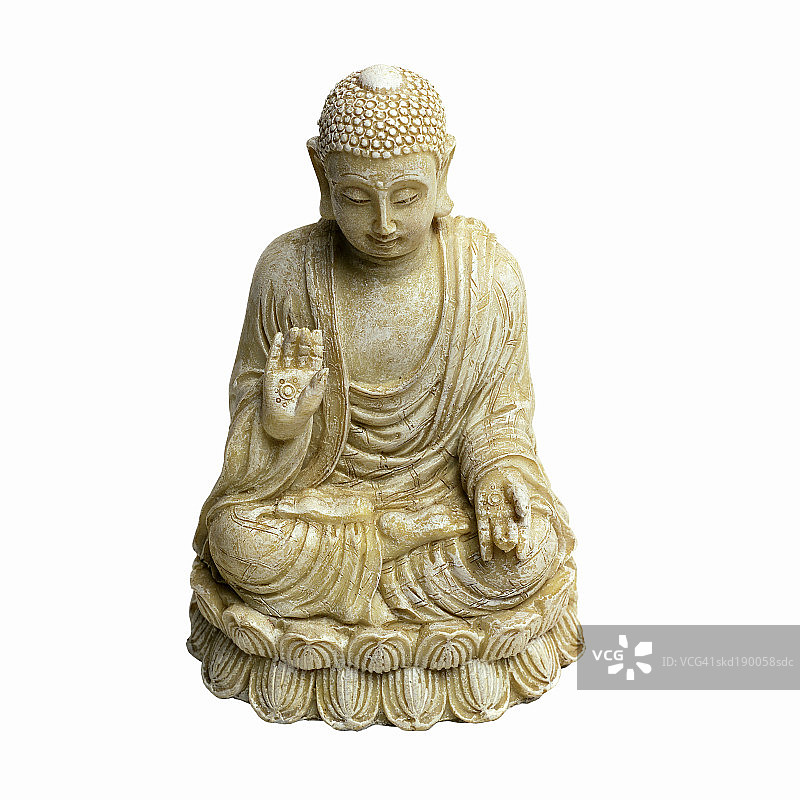 一个佛教雕像的特写图片素材