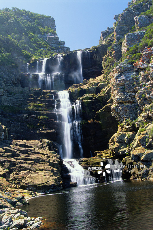 瀑布，tsitsikamma海岸国家公园，南非图片素材