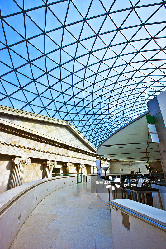 大英博物馆大院的内部，图片素材