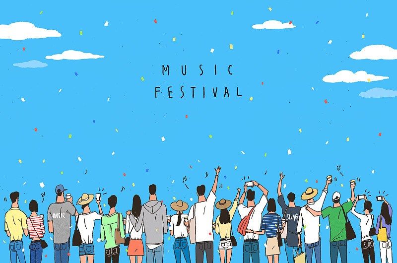 音乐节(娱乐活动)，聚会，节日图片下载