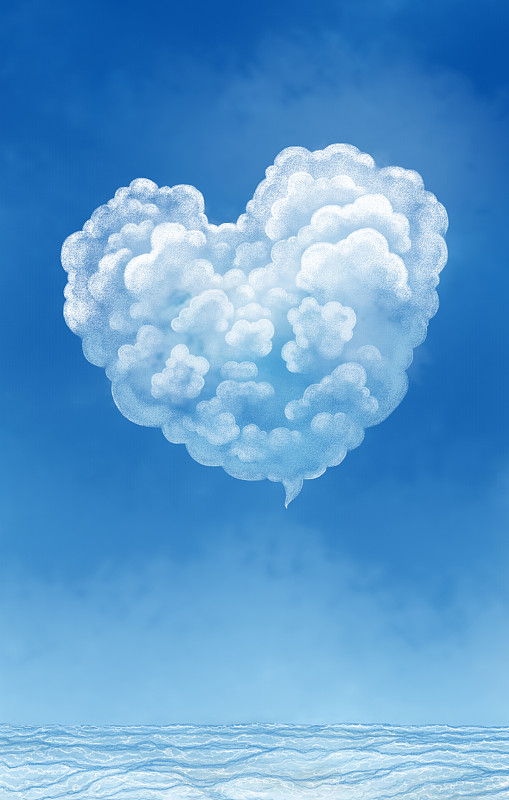 唯美背景元素组图共3000多幅-爱心云朵图片下载
