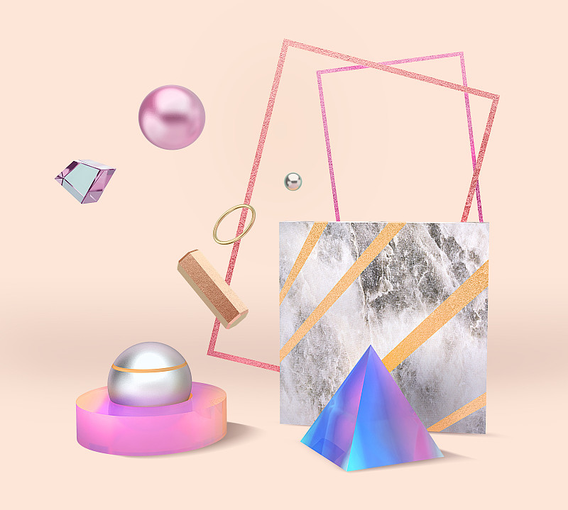 无缝3D渲染宝石，宝石，水晶背景设计012图片下载