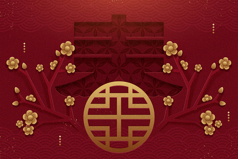 中国春节典雅海报图片下载