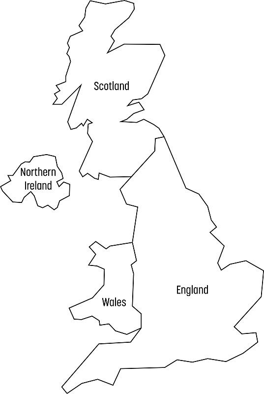 英国地图简易轮廓图图片