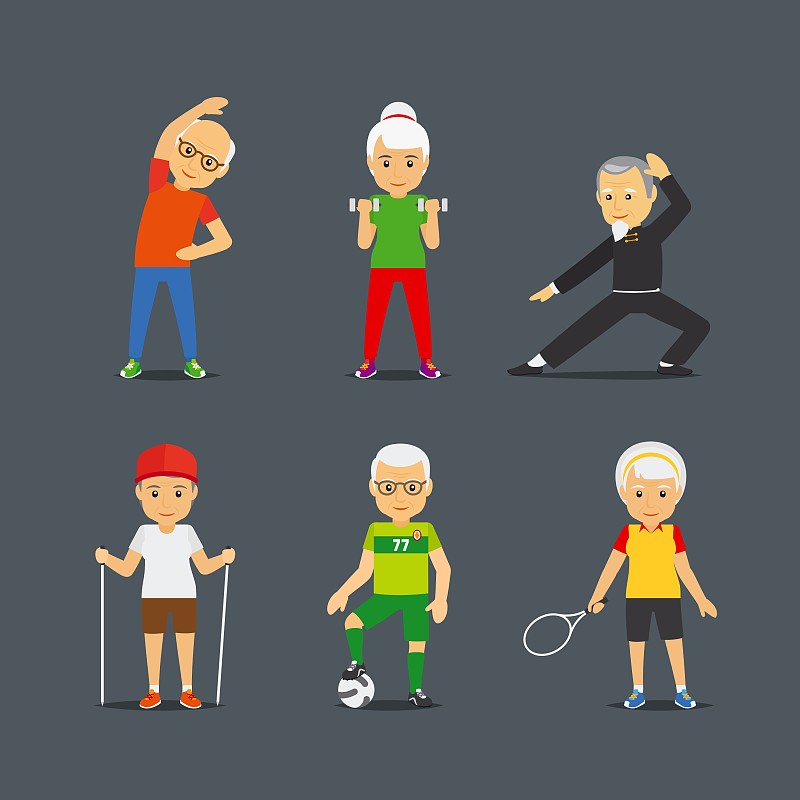 老年人运动是生活方式的标志图片素材