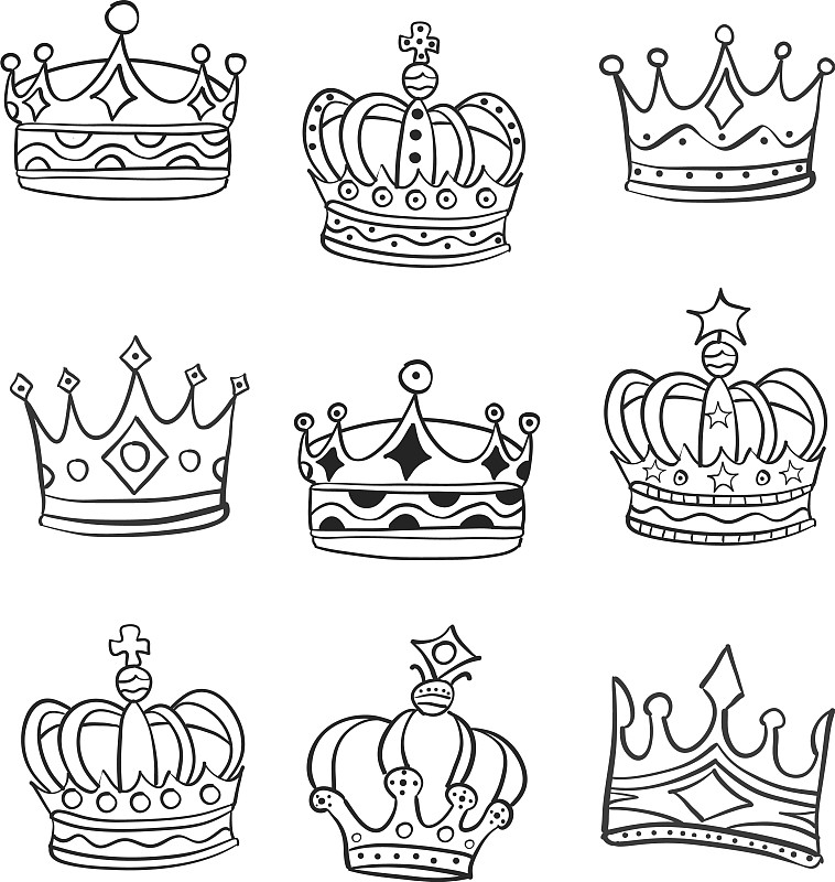王冠简笔画画法图片