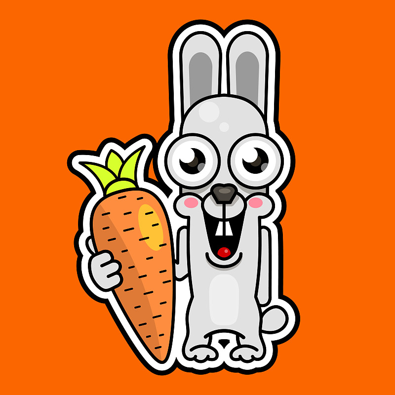 兔子萝卜情头分开图片