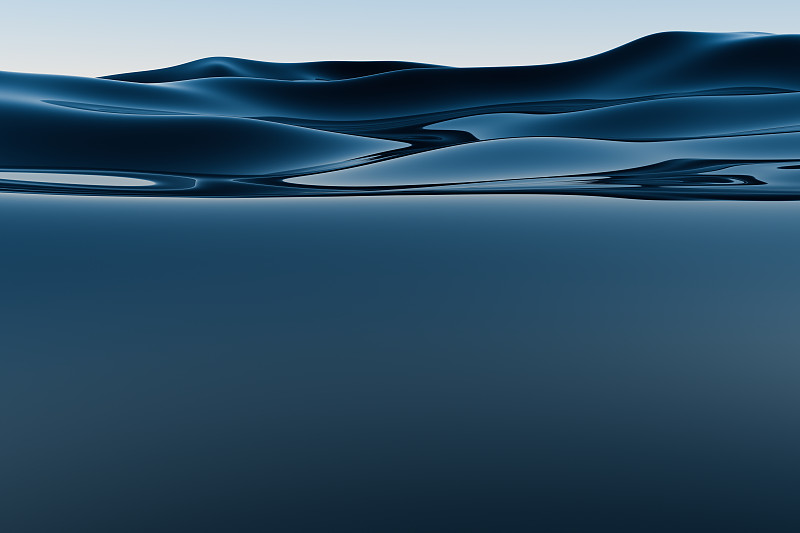 蓝色渐变海面纹理 三维渲染图片下载