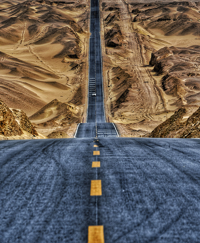 中国沙漠公路图片下载