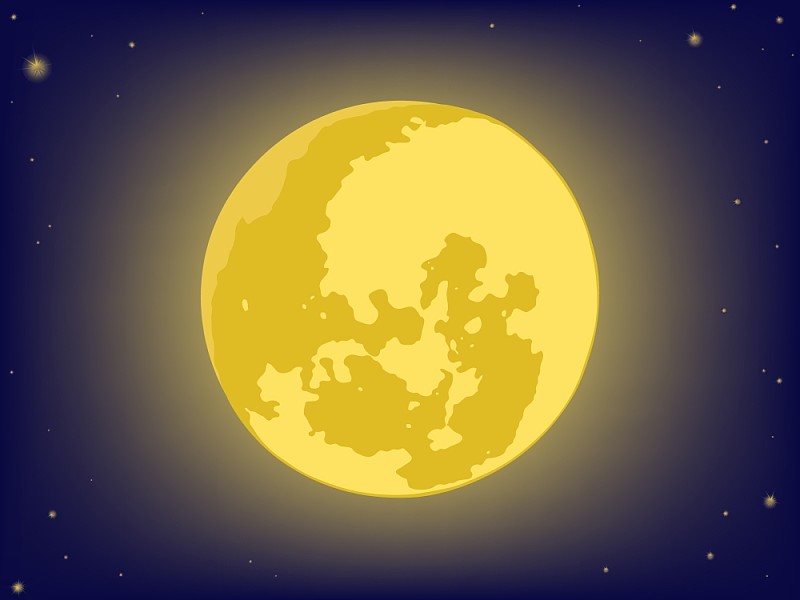 夜空中的月亮向量的背景图片