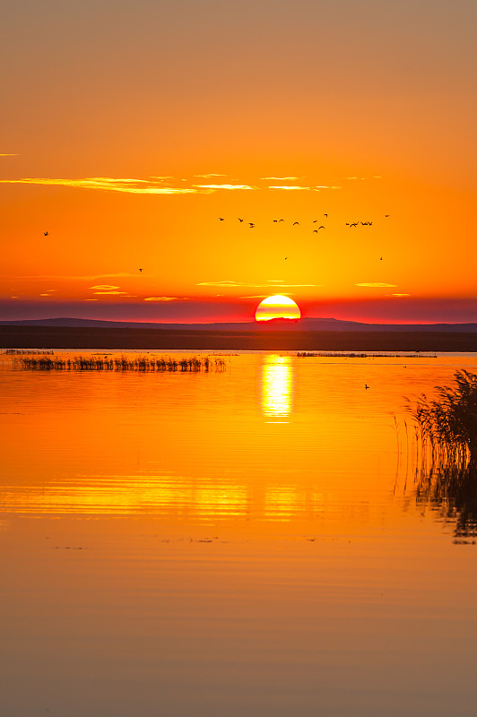 湖畔的太阳图片下载