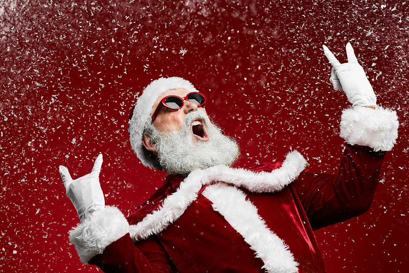 摇滚圣诞老人的红色图片下载