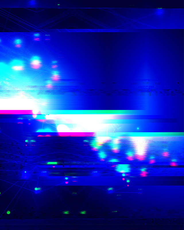 抽象glitch风格的蓝色技术渐变光模式背景图片下载