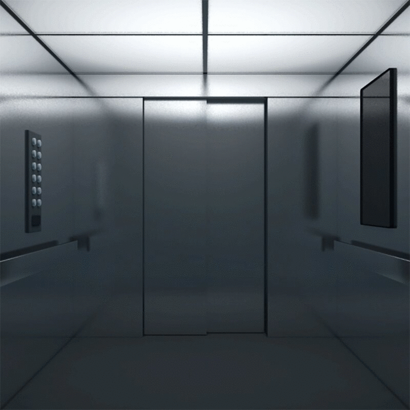 交替现实动画中的电梯门打开插画下载