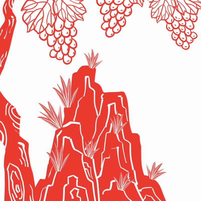 红色剪纸风格2020年春节鼠年插画图片下载