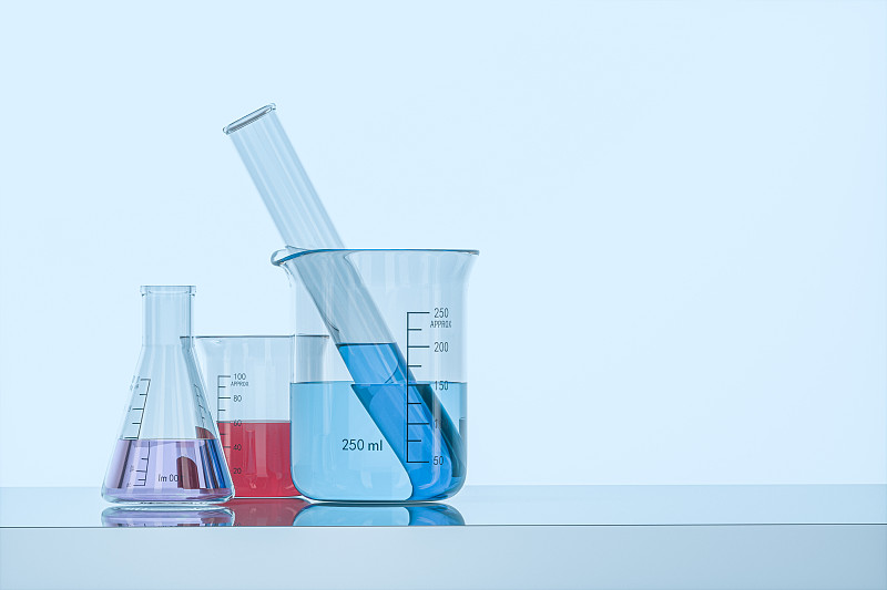 实验室的化学器皿 三维渲染图片下载