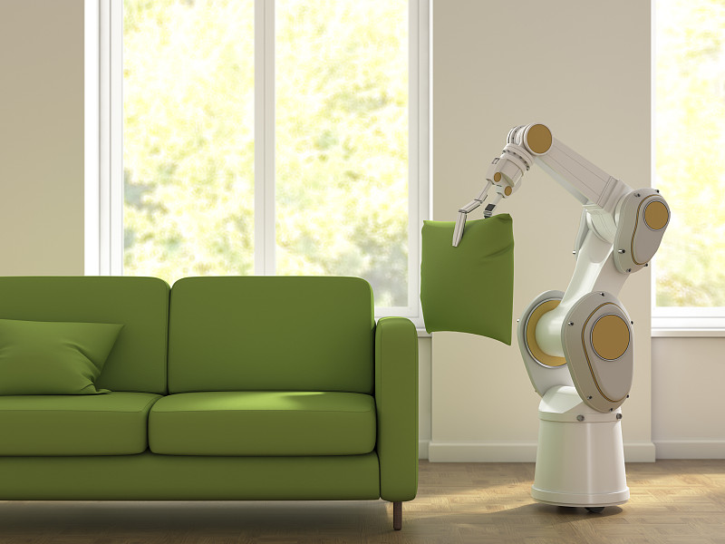 机器人用垫子装饰沙发图片下载
