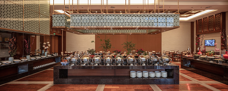 中式酒店餐厅内部环境空间图片下载