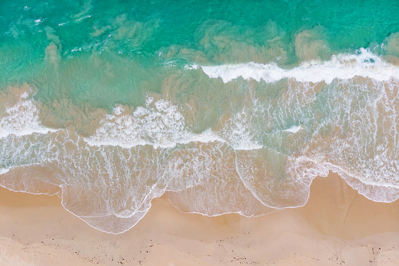 鸟瞰图的沙滩和大海，珀斯，澳大利亚图片下载