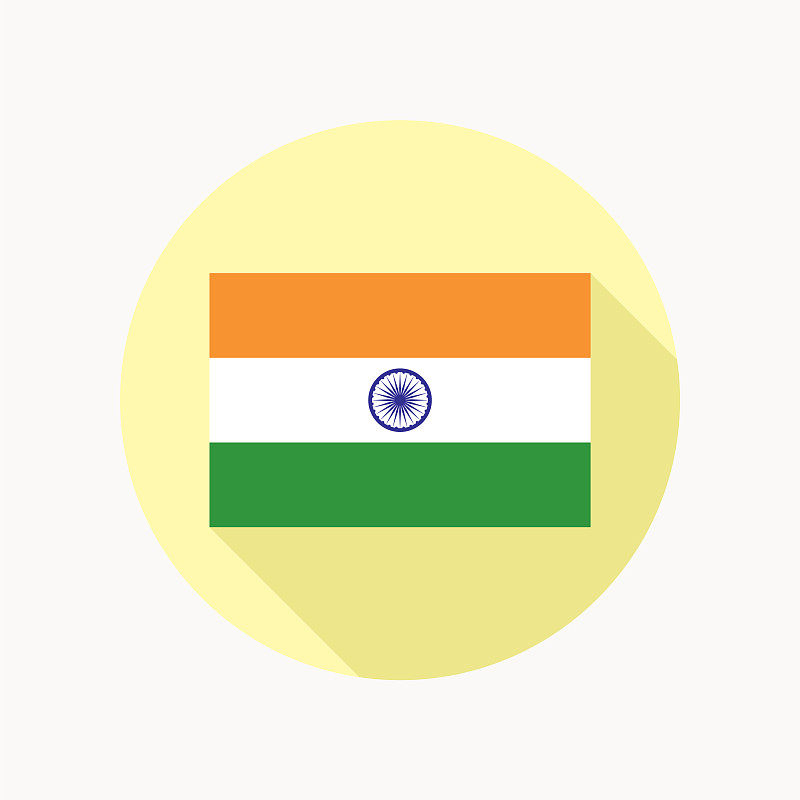 印度国旗图案 卡通图片
