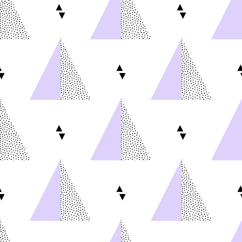 无缝复古孟菲斯模式与三角形图片下载