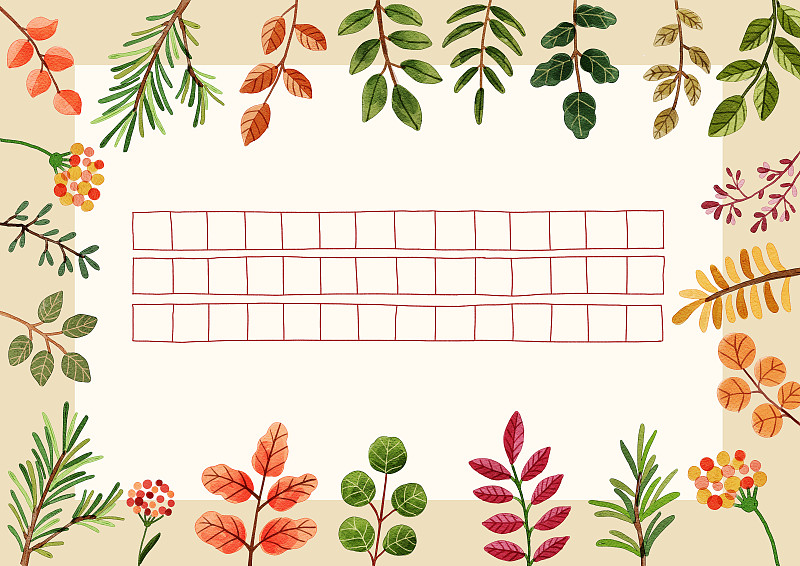 感恩节背景与文字空间，卡片和横幅与秋叶和蔬菜插图009图片下载