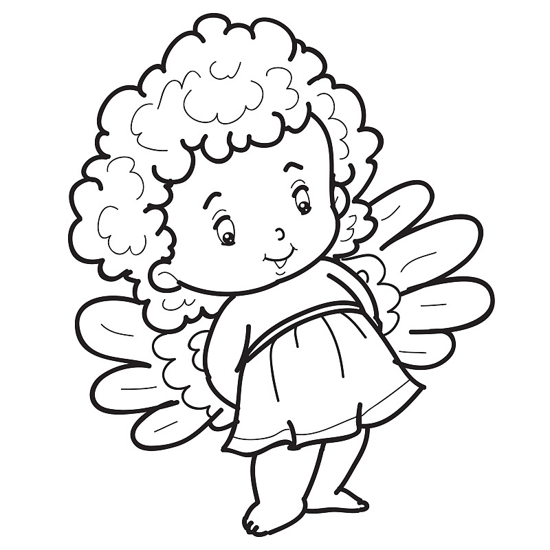 小天使可爱简笔画图片