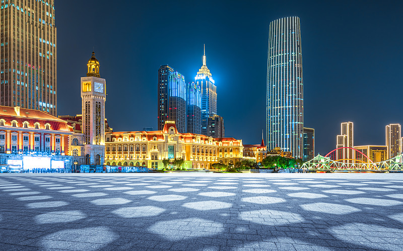 天津城市建筑地面背景图片下载