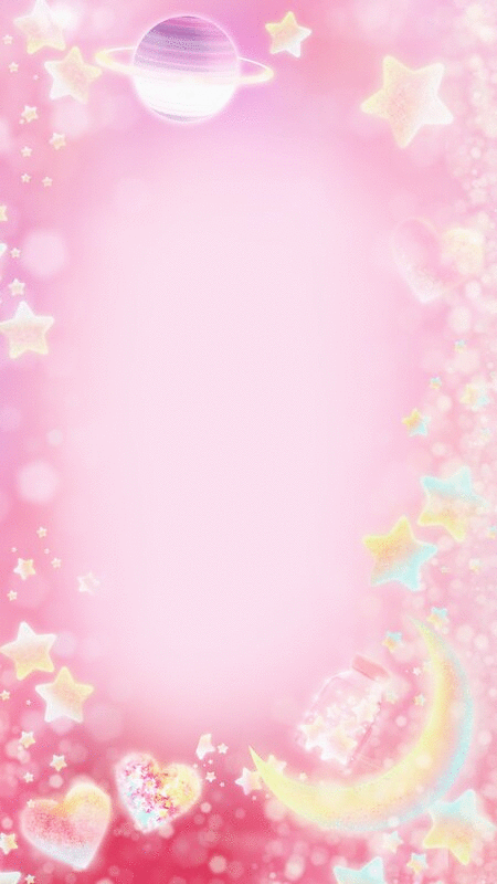 发光的渐变色星星在粉色背景中插画插画下载