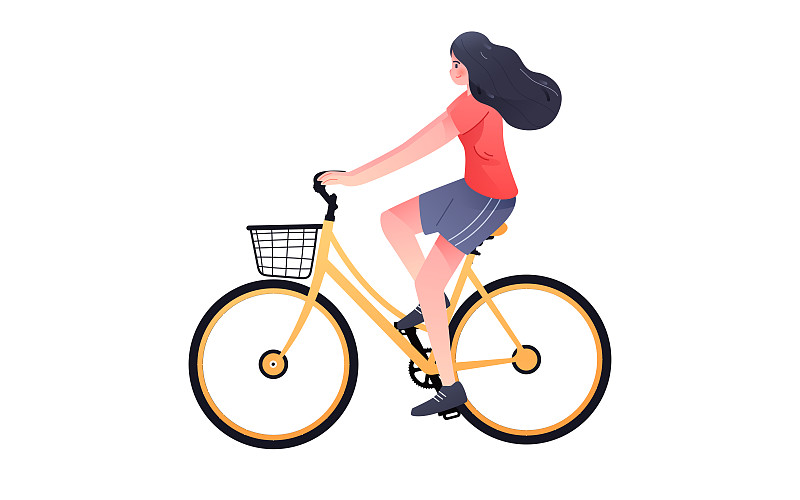 秋游出游国庆节日骑自行车旅游出行海报背景图片素材