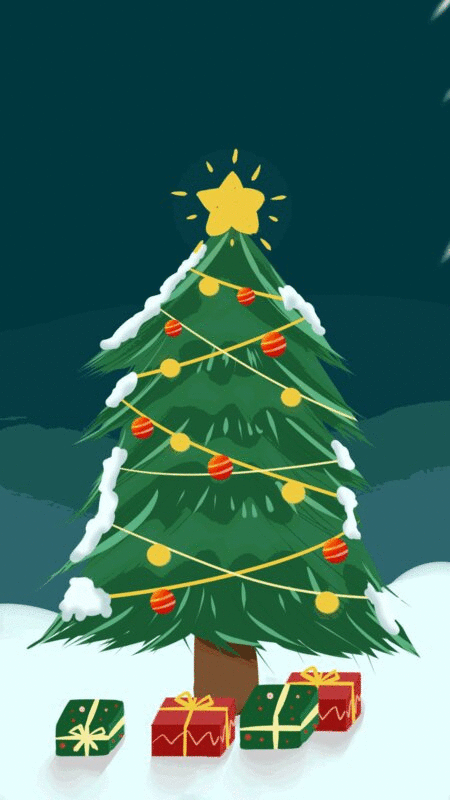 圣诞树动态gif插画下载