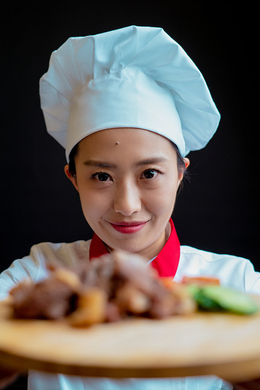 女厨师肖像图片素材