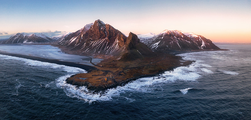 冰岛航拍日落图片下载
