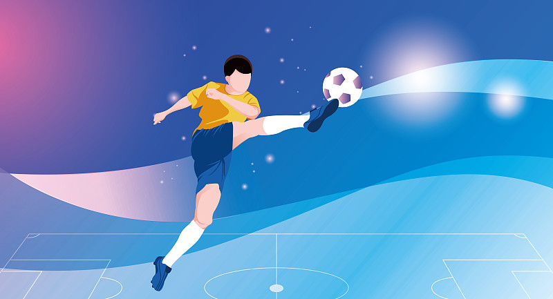 世界杯足球运动员人物矢量海报图片下载