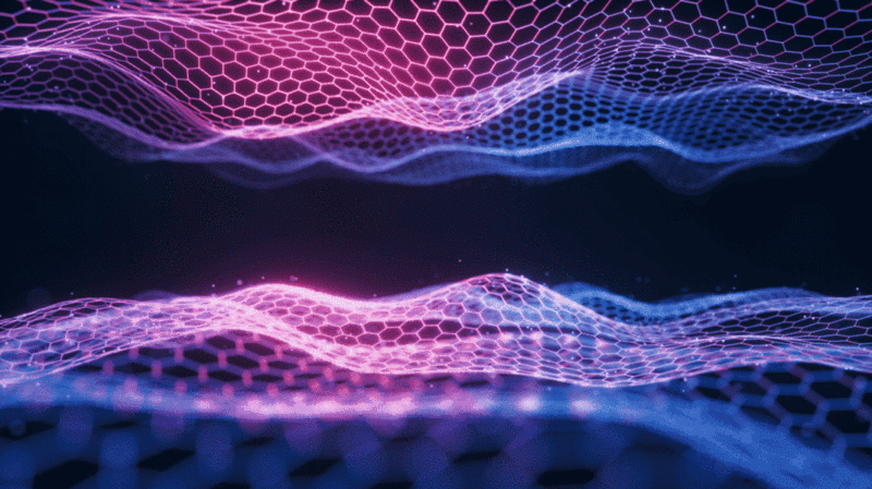 紫色六边形科技网格网络空间背景3D渲染图片下载